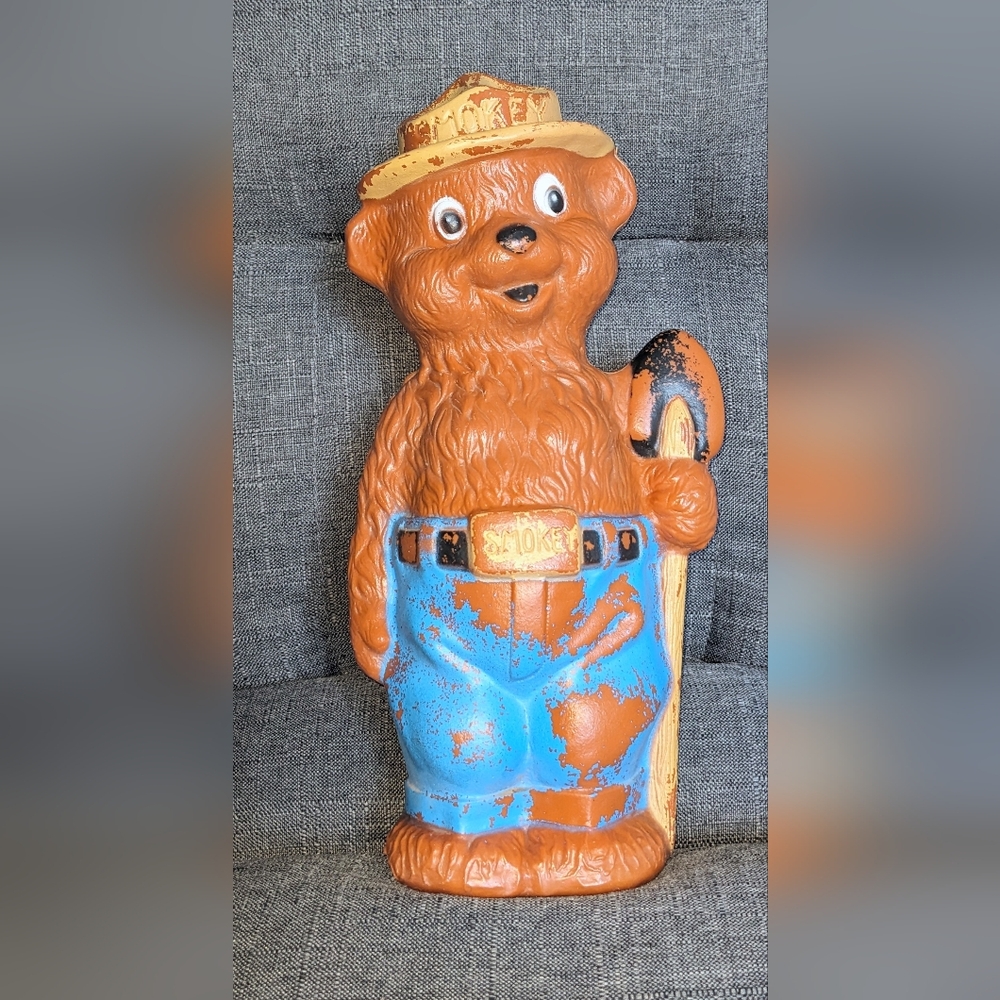 Vintage Smokey Bear Plastic Blow Mold